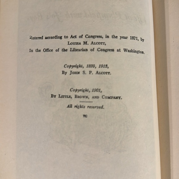 Vintage Rare 1901 Copy Louisa May Alcott’s “Little Men”-See Photos-Illustrated - Picture 9 of 11